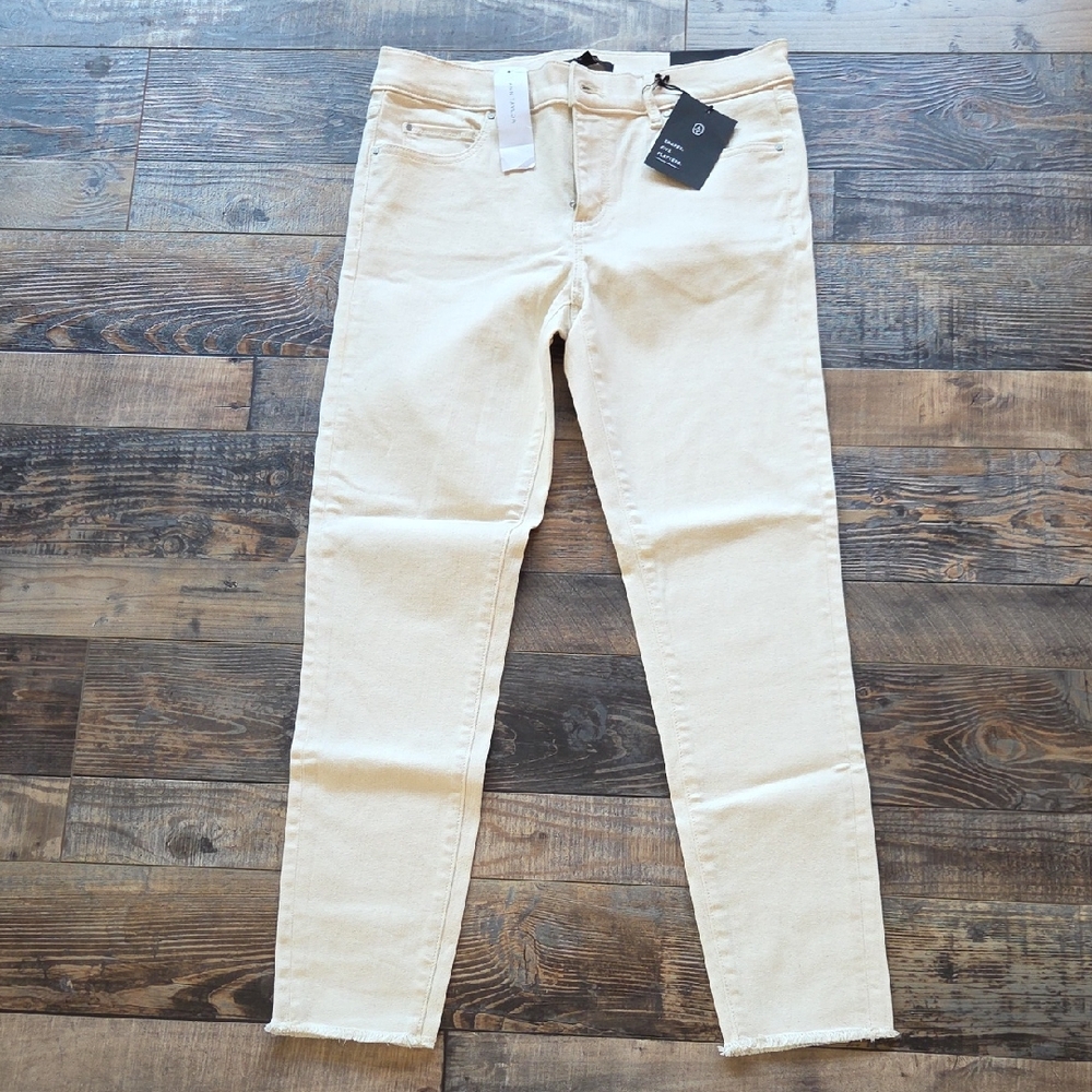 Ann Taylor Cream Skinny Jeans Modern Fit